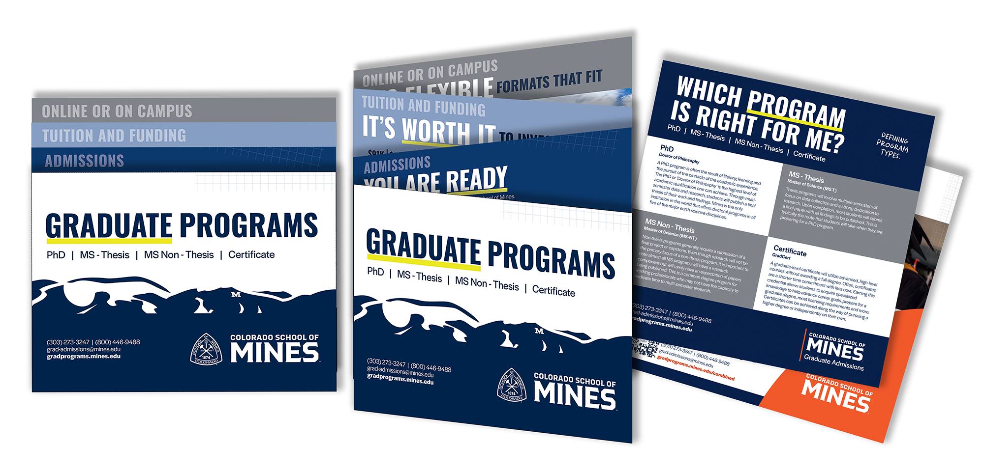 Graduate Viewbook Render of Printed Version Design